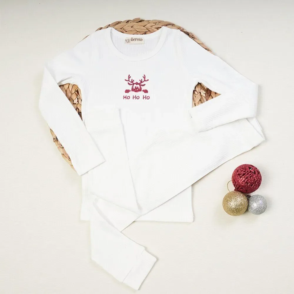 KIDS 100% Cotton Modal Pajama Set Holiday Children Christmas Long Sleeve Pajamas